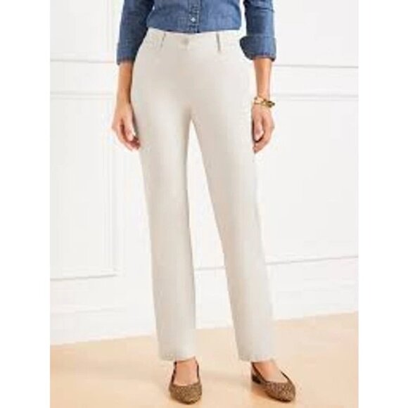 Talbots Straight-leg Chinos Full Length Pants: White 6P - NWT - Picture 1 of 4